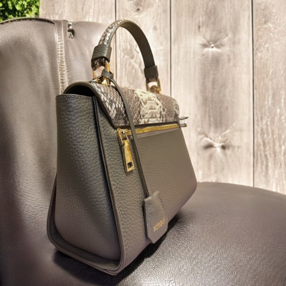 Milin Authentic; Pony Hair & Python & Italian Lea… - image 5